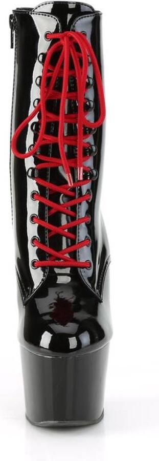 Pleaser ADORE-1020 Plateau Laarzen Paaldans schoenen 35 Shoes Zwart Rood - Foto 3