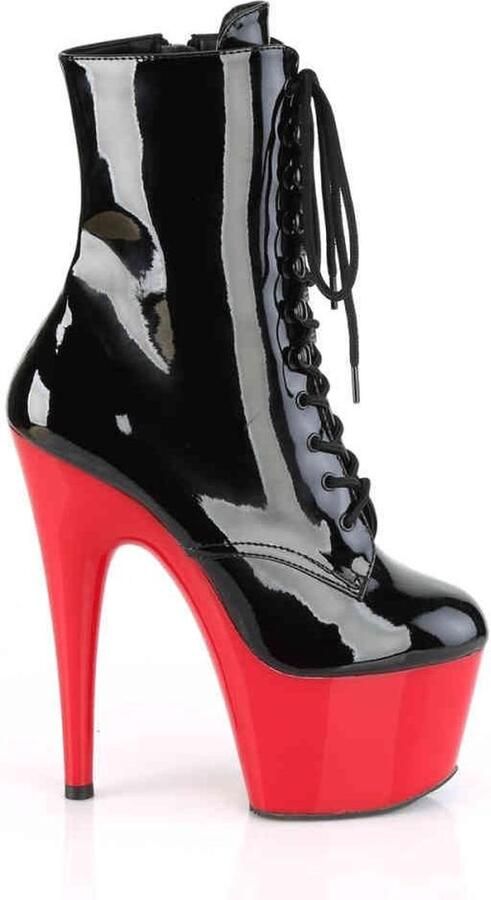 Pleaser Plateau Laarzen Paaldans schoenen 39 Shoes ADORE 1020 Paaldans schoenen Zwart Rood - Foto 2