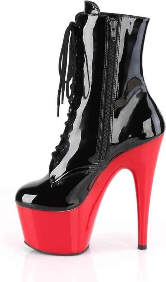 Pleaser Plateau Laarzen Paaldans schoenen 39 Shoes ADORE 1020 Paaldans schoenen Zwart Rood