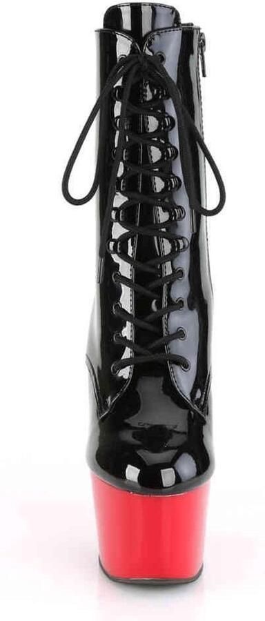 Pleaser Plateau Laarzen Paaldans schoenen 39 Shoes ADORE 1020 Paaldans schoenen Zwart Rood - Foto 3