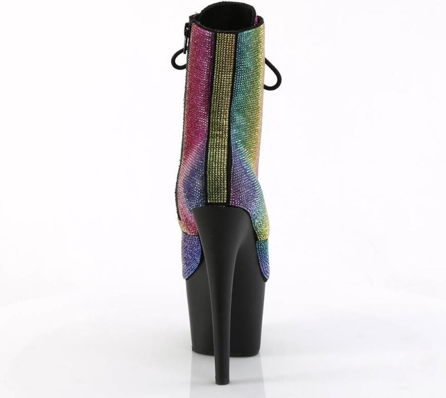 Pleaser Plateau Laarzen Paaldans schoenen 37 Shoes ADORE 1020RS Regenboog Zwart - Foto 3
