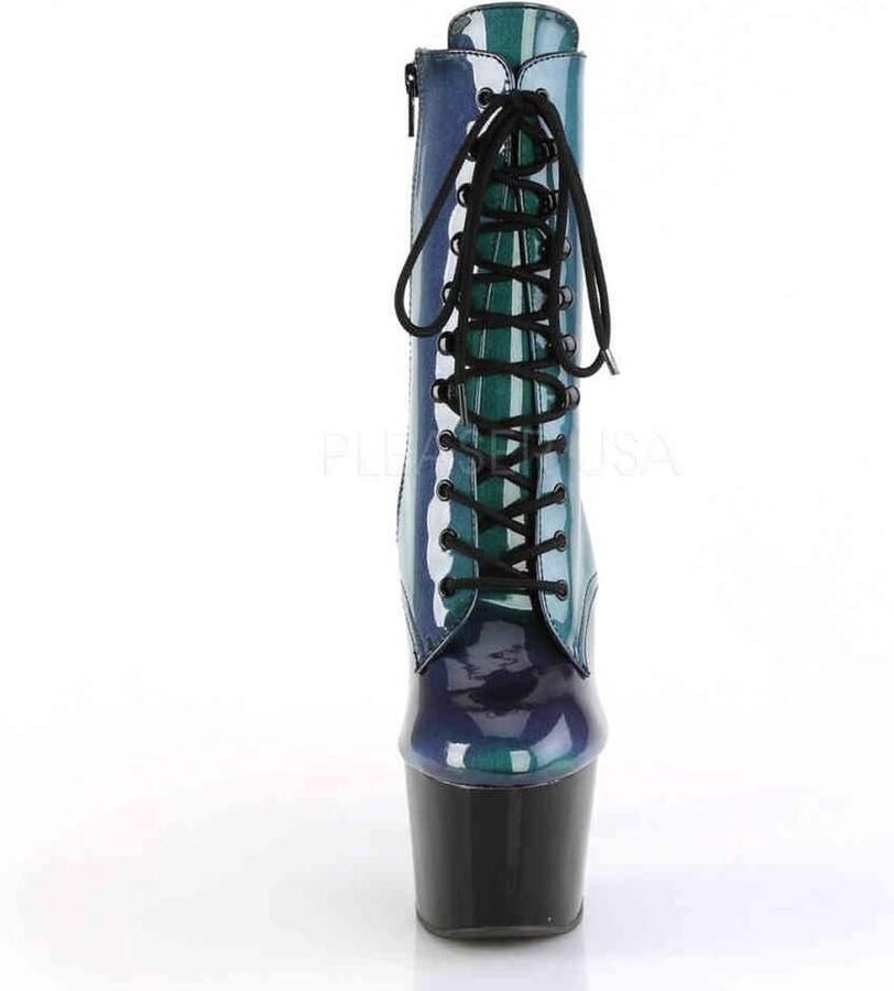 Pleaser ADORE-1020SHG Plateau Laarzen Paaldans schoenen Paaldans schoenen 42 Shoes Paars Groen