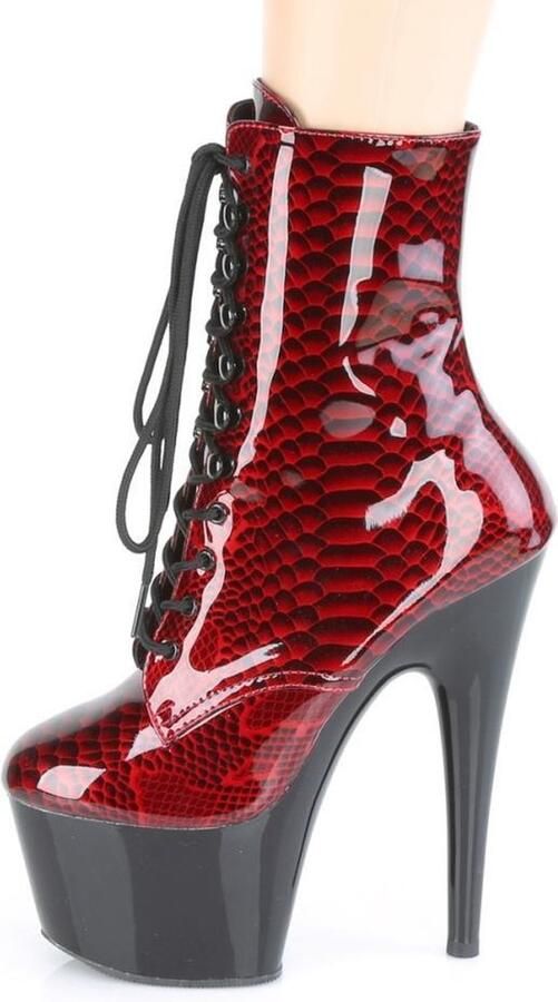 Pleaser Plateau Laarzen Paaldans schoenen 36 Shoes ADORE 1020SP Paaldans schoenen Rood Zwart