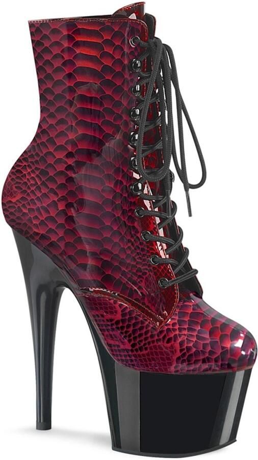 Pleaser Plateau Laarzen Paaldans schoenen 36 Shoes ADORE 1020SP Paaldans schoenen Rood Zwart - Foto 2