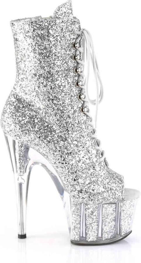 Pleaser Plateau Laarzen Paaldans schoenen 40 Shoes ADORE 1021G Paaldans schoenen Zilverkleurig - Foto 2