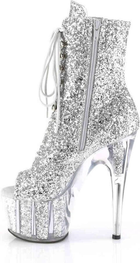 Pleaser Plateau Laarzen Paaldans schoenen 40 Shoes ADORE 1021G Paaldans schoenen Zilverkleurig - Foto 3
