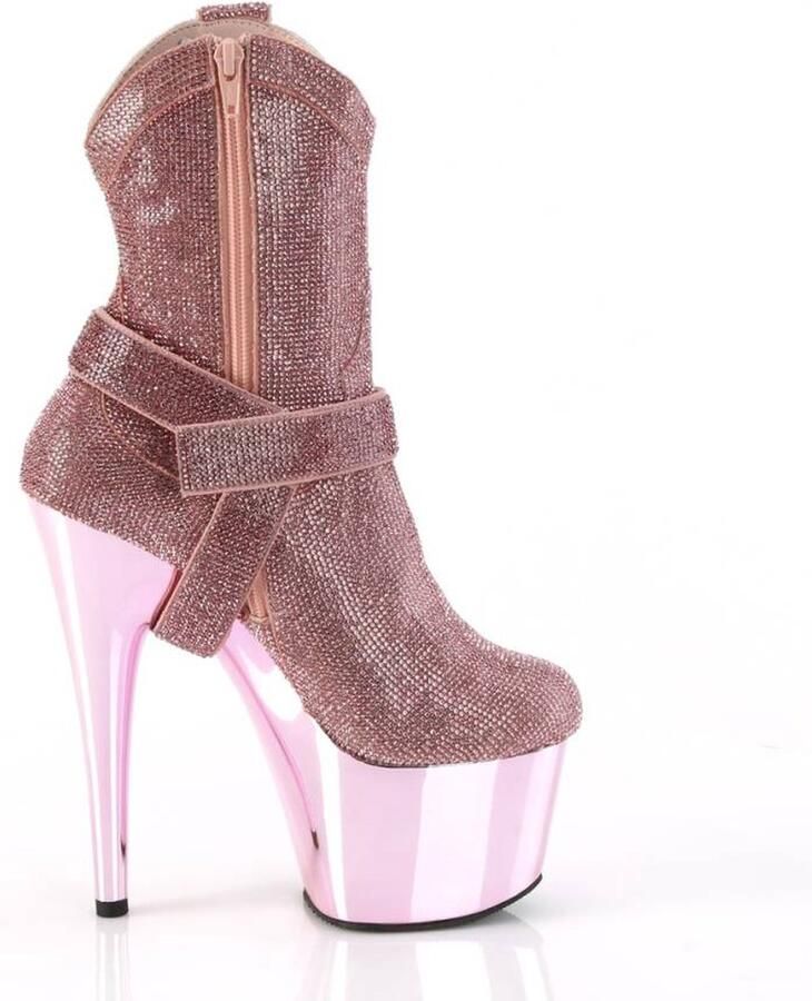Pleaser Plateau Laarzen Paaldans schoenen 40 Shoes ADORE 1029CHRS Roze - Foto 3