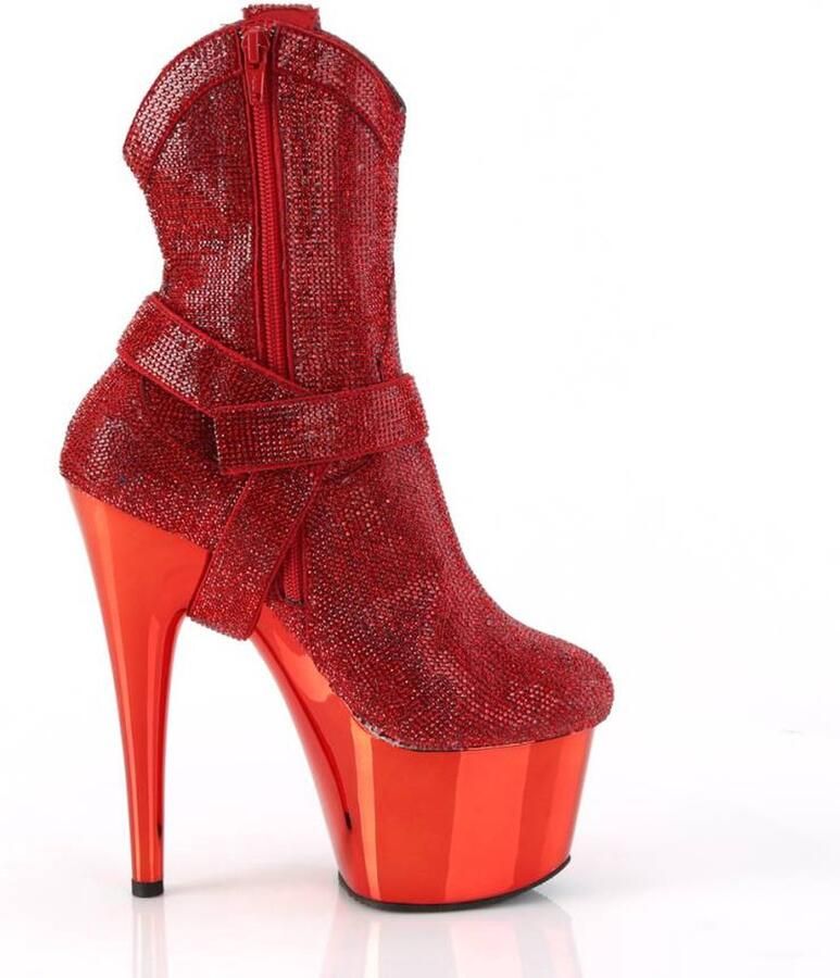 Pleaser Plateau Laarzen Paaldans schoenen 38 Shoes ADORE 1029CHRS Rood - Foto 2