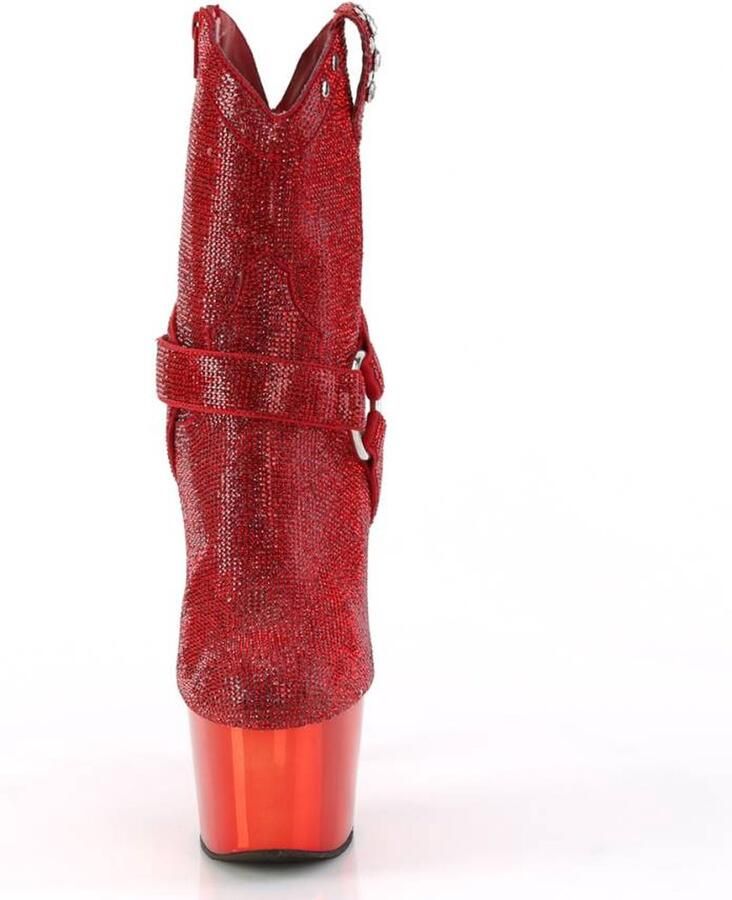 Pleaser Plateau Laarzen Paaldans schoenen 38 Shoes ADORE 1029CHRS Rood - Foto 4