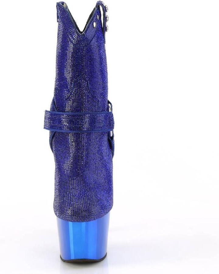 Pleaser Plateau Laarzen Paaldans schoenen 36 Shoes ADORE 1029CHRS Blauw - Foto 2