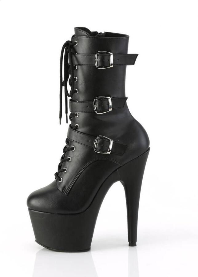 Pleaser ADORE-1043 Plateau Laarzen Paaldans schoenen 39 Shoes Zwart - Foto 3