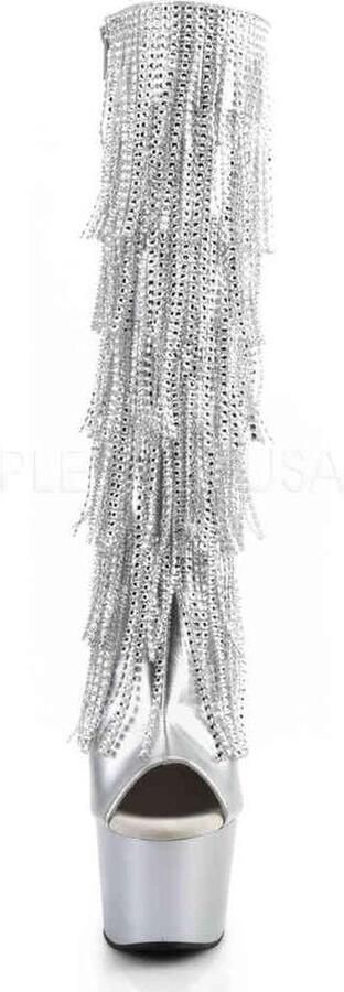 Pleaser Plateau Laarzen 35 Shoes ADORE 2024RSF Paaldans schoenen Zilverkleurig - Foto 3