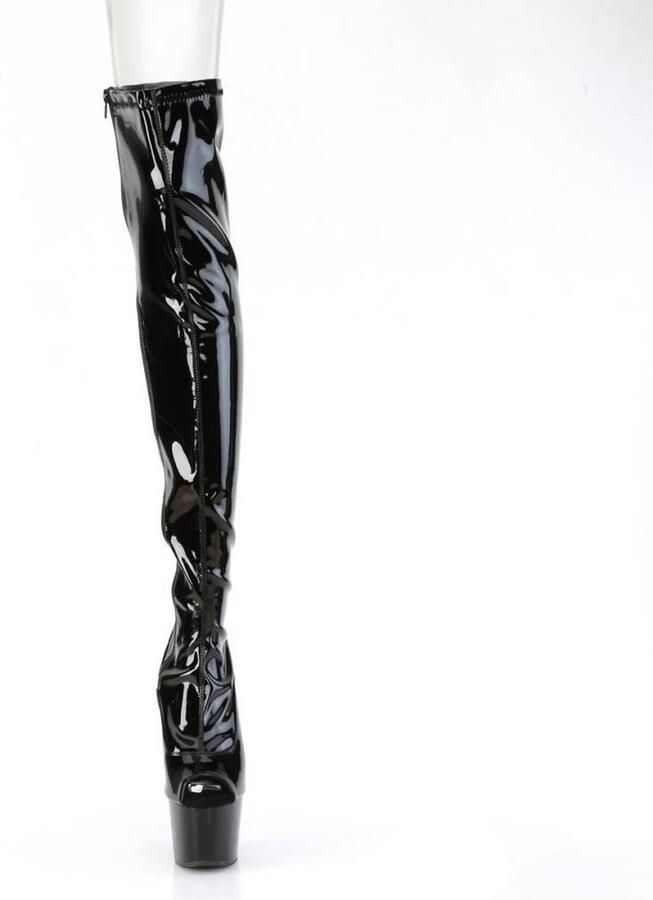 Pleaser Plateau Overknee Laarzen 37 Shoes ADORE 3011 Zwart