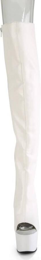 Pleaser Plateau Overknee Laarzen 39 Shoes ADORE 3019 Wit - Foto 4