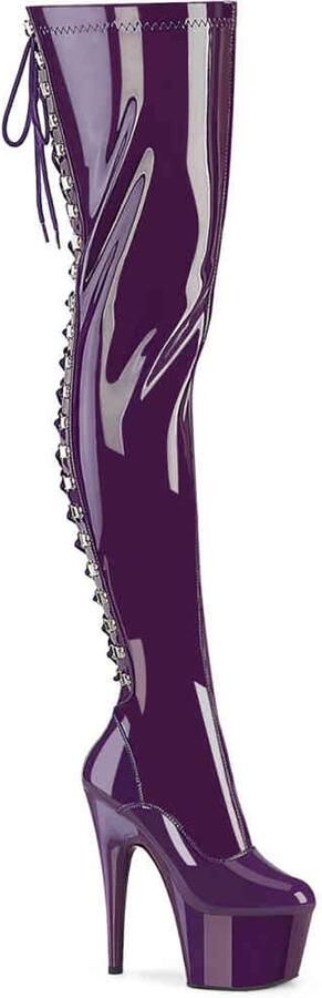 Pleaser ADORE-3063 Plateau overknee Laarzen 41 Shoes Paars