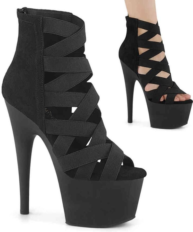Pleaser ADORE-700-24 Plateau Laarzen 40 Shoes Zwart