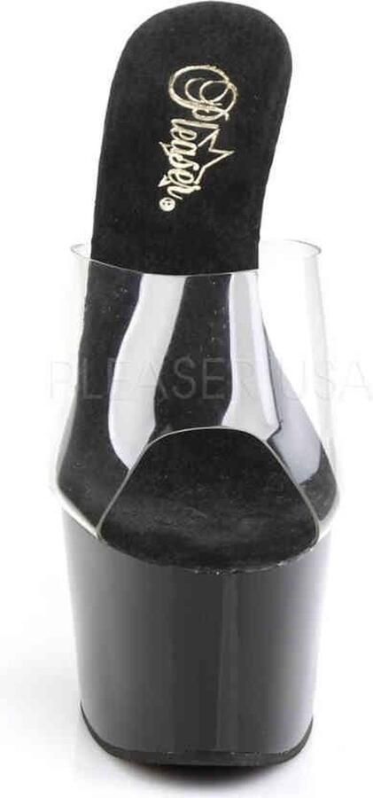 Pleaser Muiltjes 44 Shoes ADORE 701 Paaldans schoenen Zwart Transparant - Foto 3