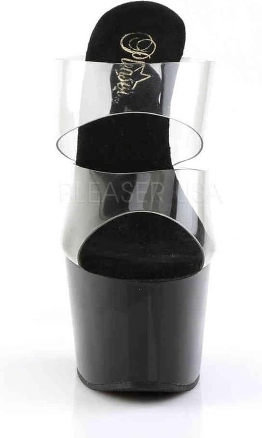 Pleaser ADORE-702 Muiltjes Paaldans schoenen 42 Shoes Zwart Transparant - Foto 2