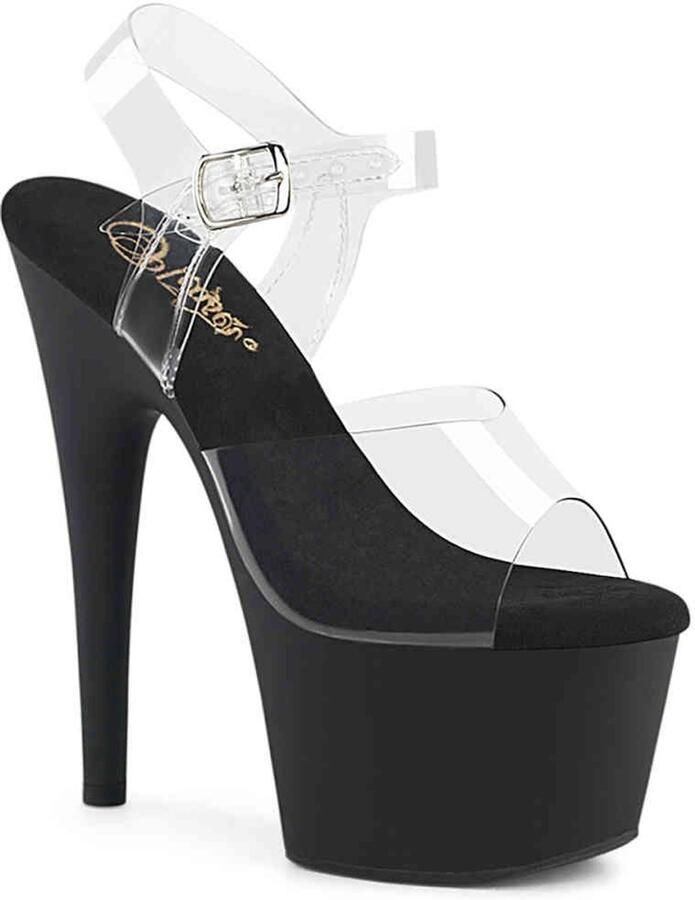 Pleaser ADORE-708 Sandaal met enkelband 39 Shoes Transparant