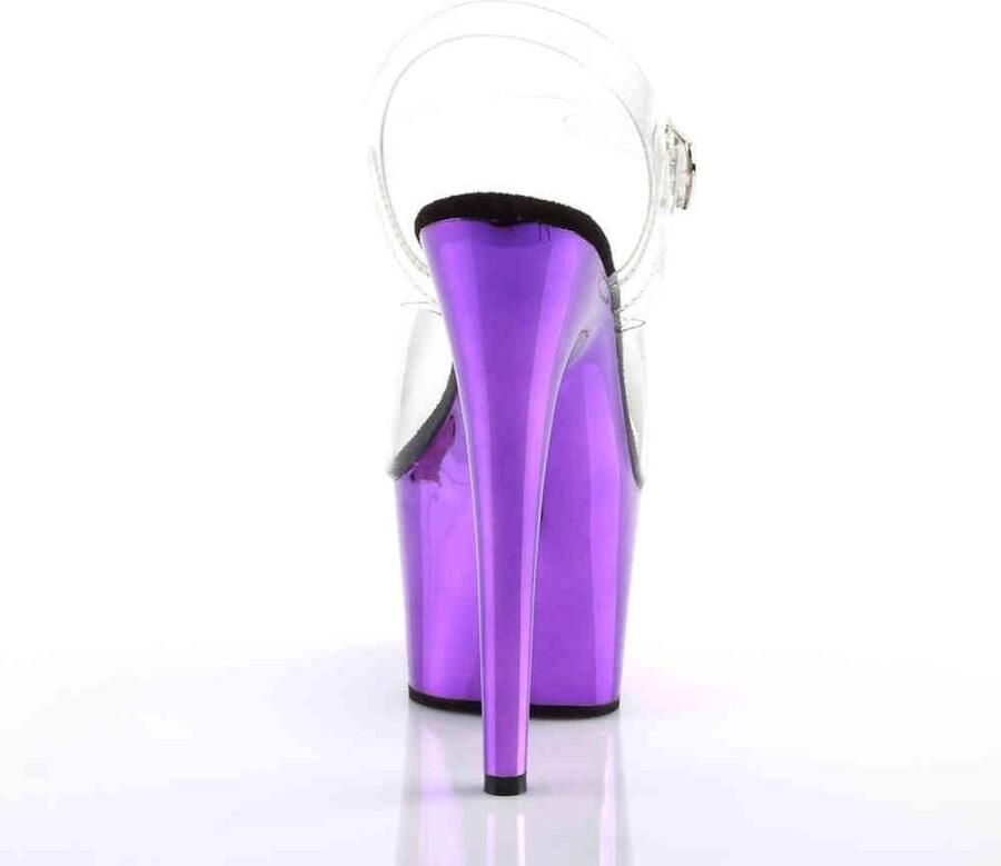 Pleaser ADORE-708 Sandaal met enkelband Paaldans schoenen Paaldans schoenen 36 Shoes Zwart Paars - Foto 8