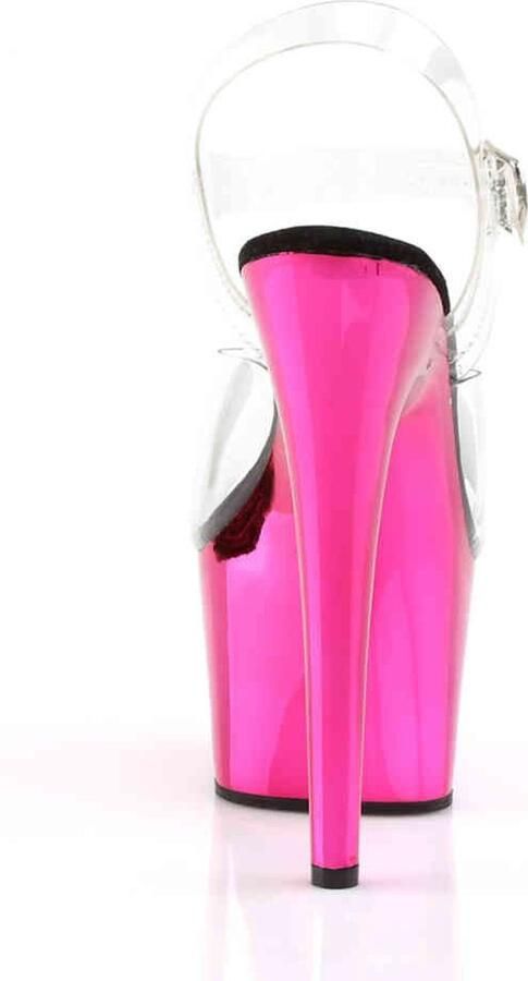 Pleaser Sandaal met enkelband Paaldans schoenen 42 Shoes ADORE 708 Paaldans schoenen Zwart Roze - Foto 5