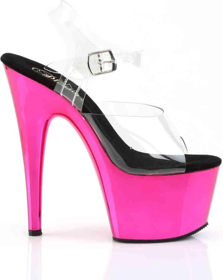 Pleaser Sandaal met enkelband Paaldans schoenen 42 Shoes ADORE 708 Paaldans schoenen Zwart Roze - Foto 3