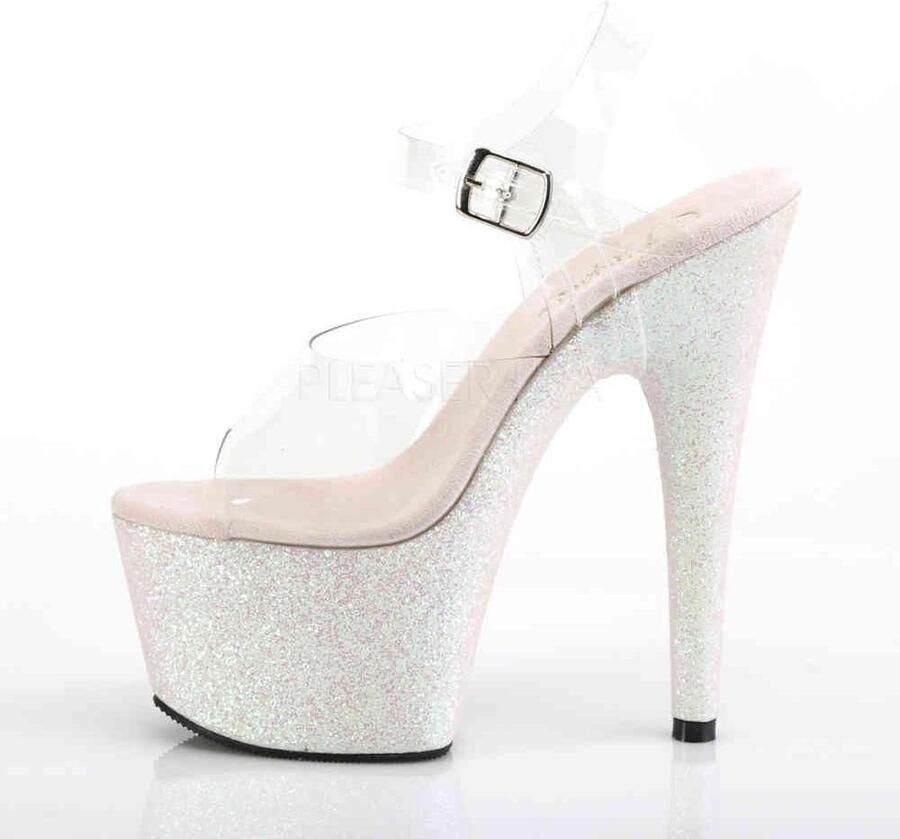 Pleaser Sandaal met enkelband Paaldans schoenen 39 Shoes ADORE 708HMG Paaldans schoenen Roze Transparant - Foto 2