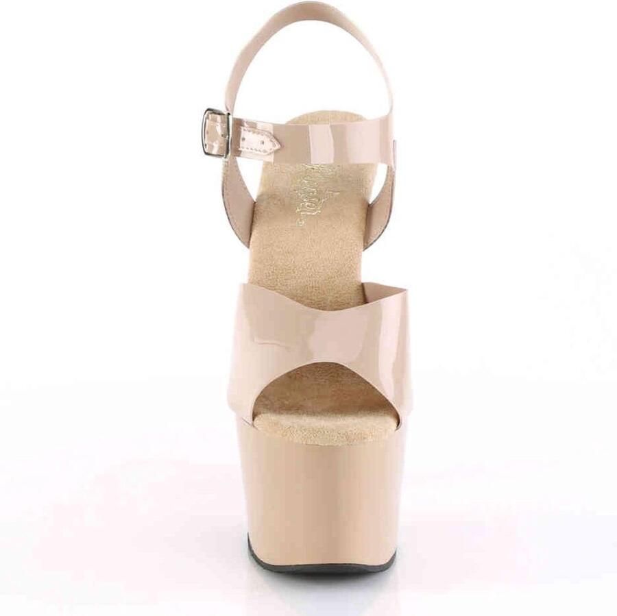 Pleaser Sandaal met enkelband Paaldans schoenen 36 Shoes ADORE 708N Paaldans schoenen Creme
