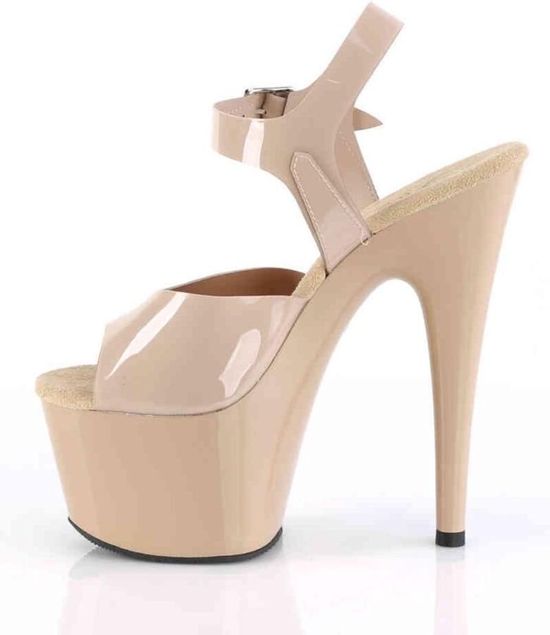 Pleaser Sandaal met enkelband Paaldans schoenen 38 Shoes ADORE 708N Paaldans schoenen Creme - Foto 5