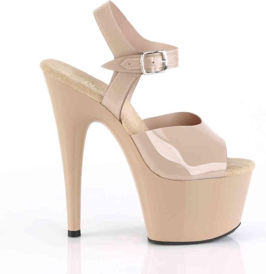 Pleaser Sandaal met enkelband Paaldans schoenen 38 Shoes ADORE 708N Paaldans schoenen Creme - Foto 3