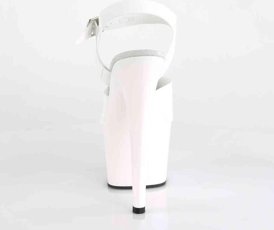 Pleaser Sandaal met enkelband Paaldans schoenen 44 Shoes ADORE 708N Paaldans schoenen Wit - Foto 4