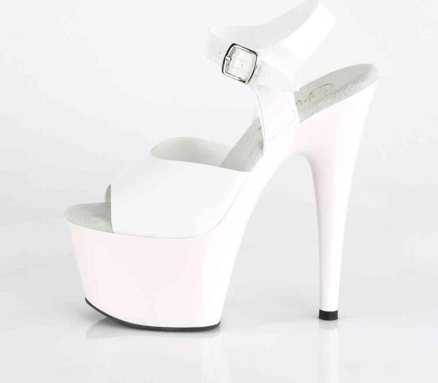 Pleaser Sandaal met enkelband Paaldans schoenen 44 Shoes ADORE 708N Paaldans schoenen Wit - Foto 3