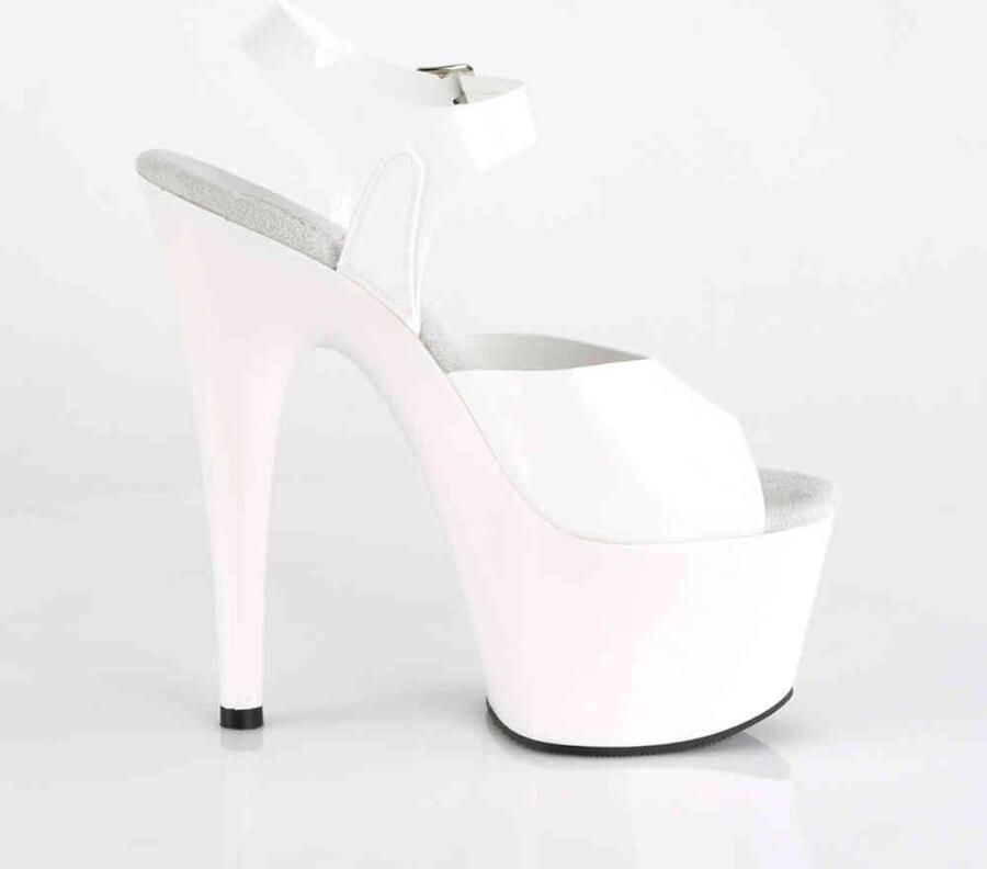 Pleaser Sandaal met enkelband Paaldans schoenen 44 Shoes ADORE 708N Paaldans schoenen Wit - Foto 2