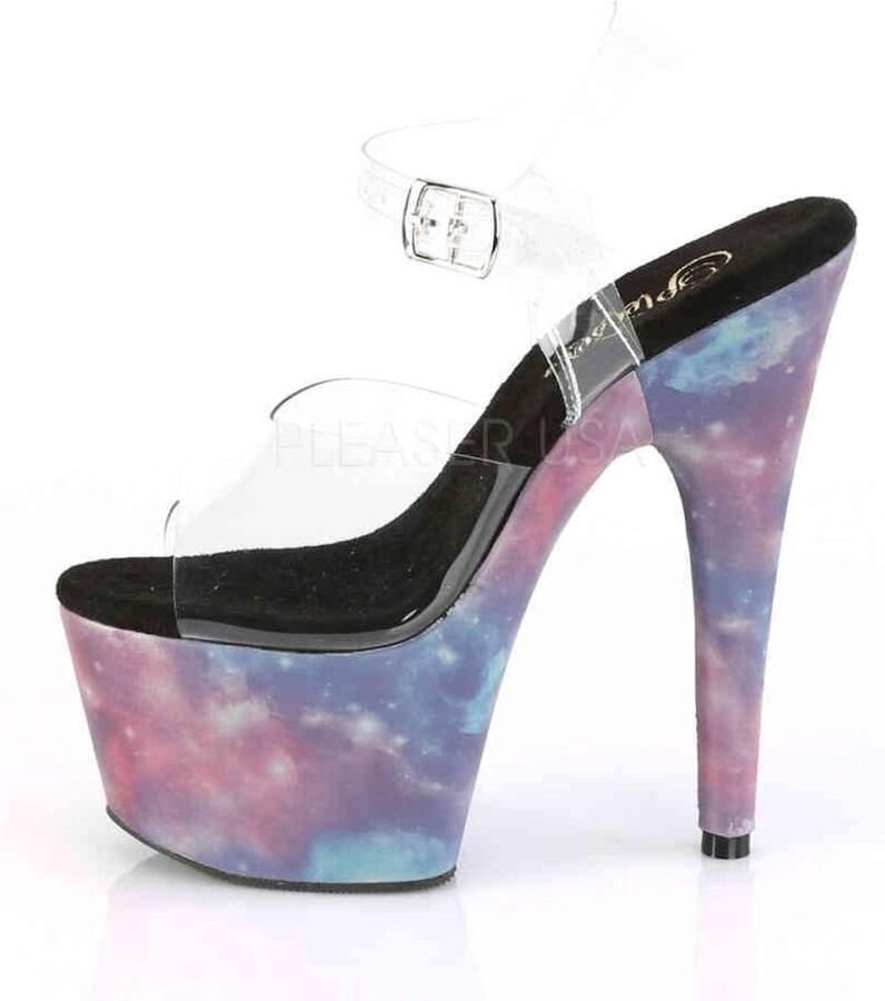 Pleaser shoes Pleaser ADORE-708REFL Sandaal met enkelband Paaldans schoenen Paaldans schoenen 36 Shoes Zwart Paars - Foto 2