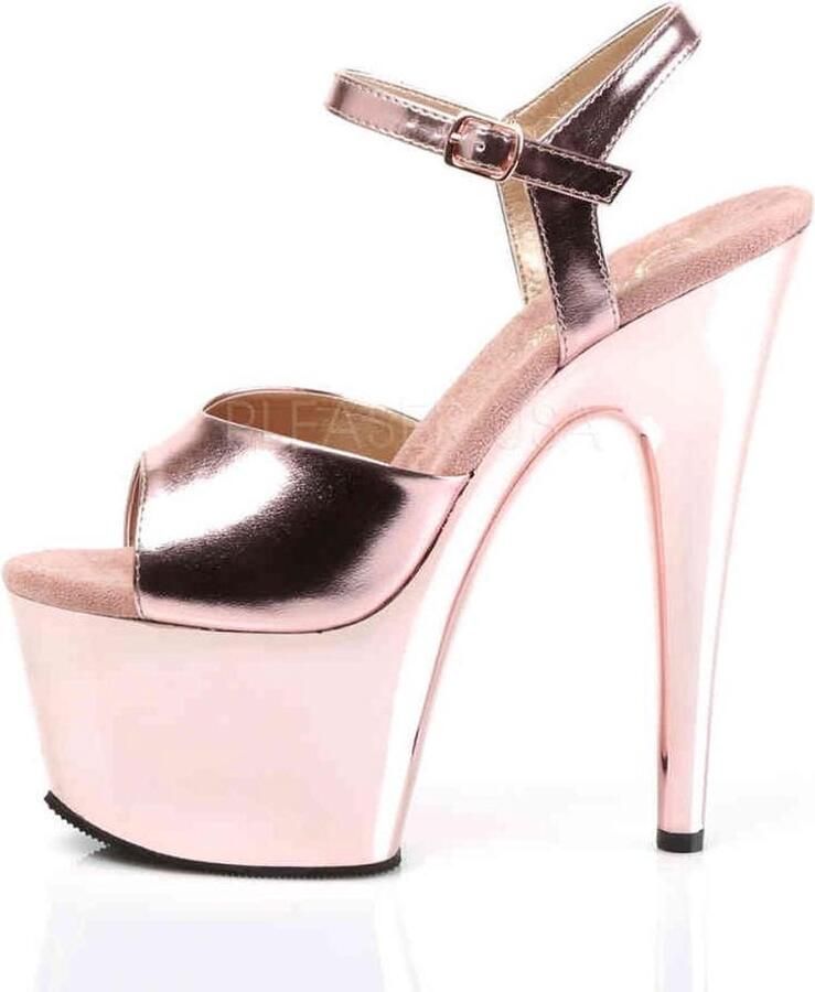 Pleaser ADORE-709 Sandaal met enkelband Paaldans schoenen Paaldans schoenen 45 Shoes Roze Goudkleurig