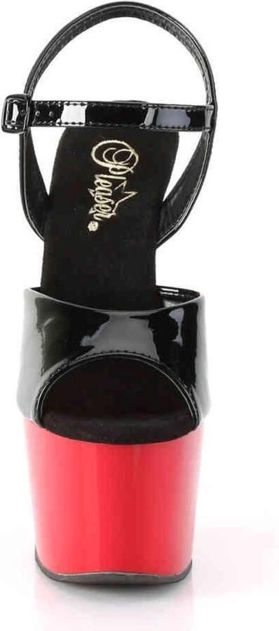 Pleaser Sandaal met enkelband Paaldans schoenen 41 Shoes ADORE 709 Paaldans schoenen Zwart Rood - Foto 3