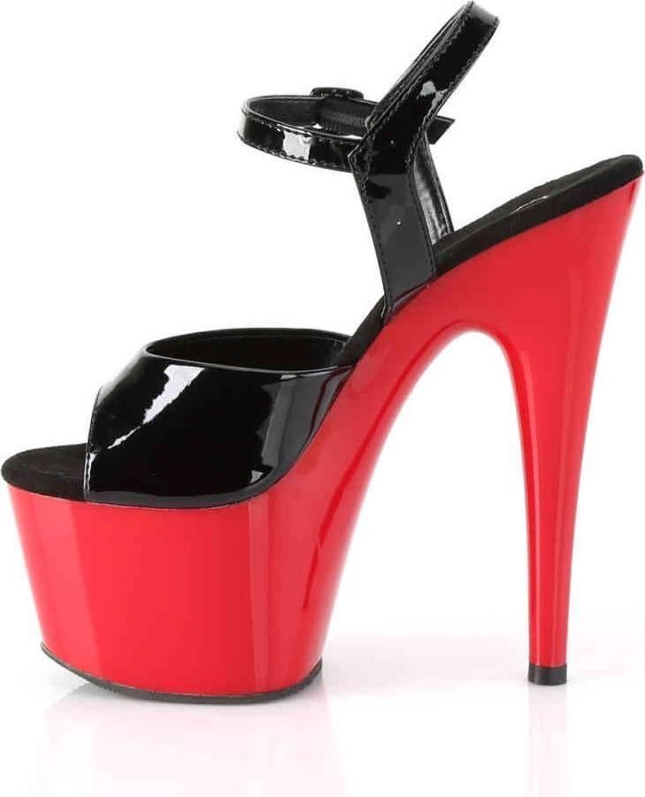 Pleaser Sandaal met enkelband Paaldans schoenen 41 Shoes ADORE 709 Paaldans schoenen Zwart Rood - Foto 2