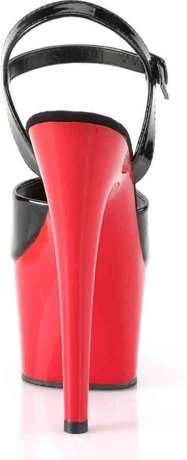 Pleaser Sandaal met enkelband Paaldans schoenen 41 Shoes ADORE 709 Paaldans schoenen Zwart Rood - Foto 4