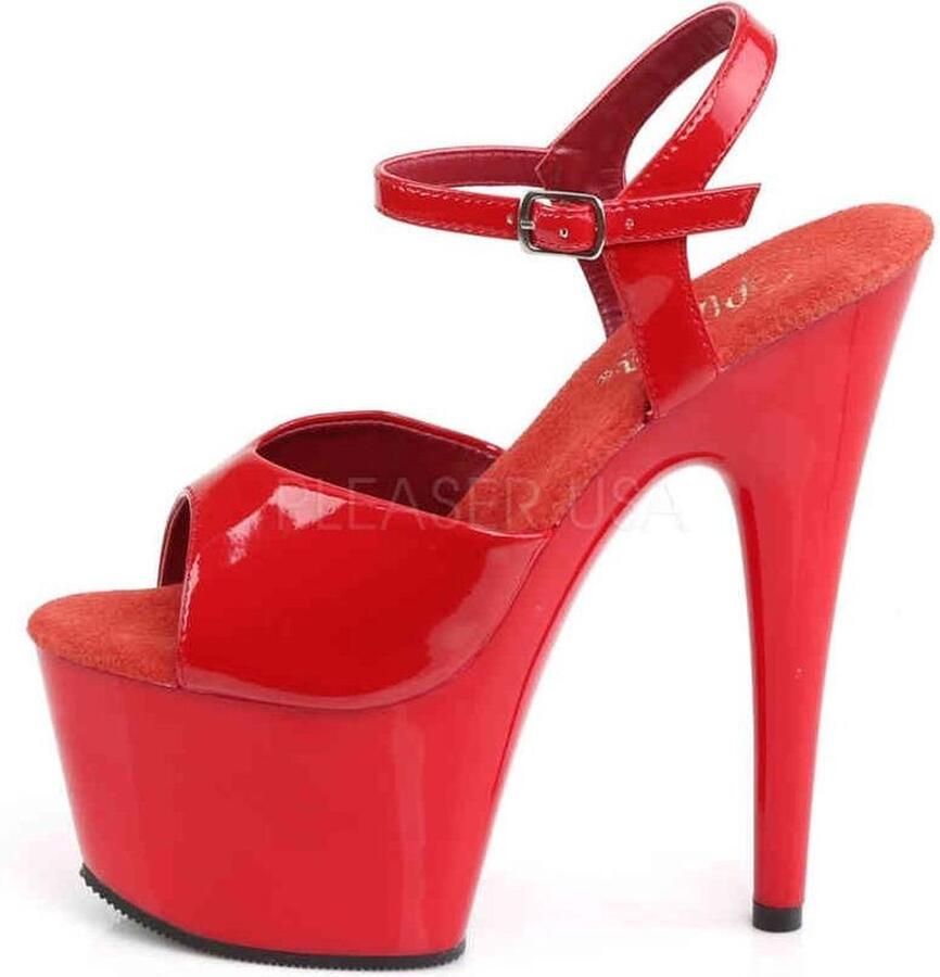 Pleaser Sandaal met enkelband Paaldans schoenen 35 Shoes ADORE 709 Paaldans schoenen Rood
