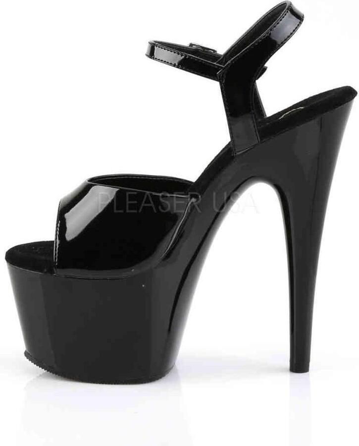 Pleaser ADORE-709 Sandaal met enkelband Paaldans schoenen Paaldans schoenen 44 Shoes Zwart
