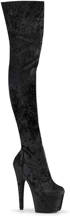 Pleaser ADORE3000WR Plateau overknee Laarzen 38 Shoes Zwart