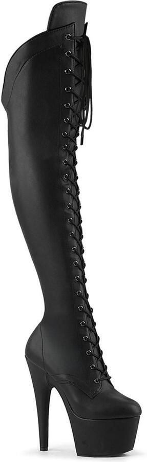 Pleaser ADORE3014 Plateau overknee Laarzen 38 Shoes Zwart