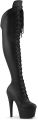 Pleaser ADORE3014 Plateau overknee Laarzen 36 Shoes Zwart - Zwart