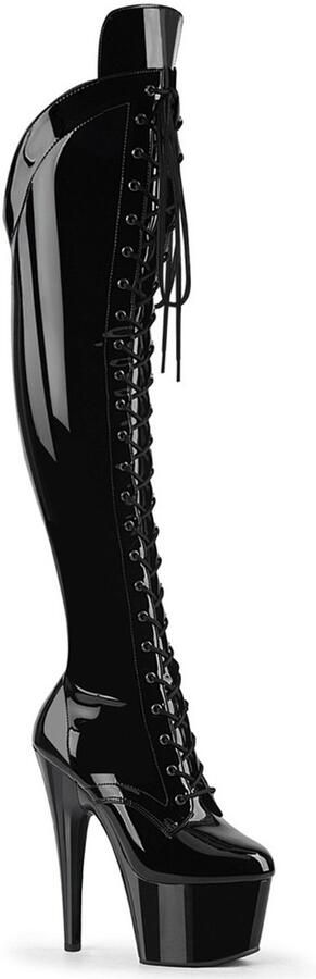 Pleaser ADORE3014 Plateau overknee Laarzen 38 Shoes Zwart
