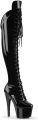 Pleaser ADORE3014 Plateau overknee Laarzen 35 Shoes Zwart - Zwart