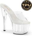 Pleaser ADORE701PREM Sandaal 39 Shoes Wit Transparant - Wit