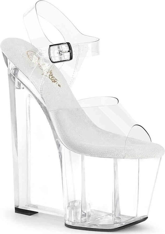 Pleaser AMAZE-808 Sandaal met enkelband 36 Shoes Transparant