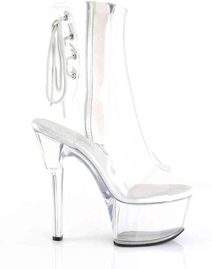 Pleaser Plateau Laarzen Paaldans schoenen 38 Shoes ASPIRE 1018C Paaldans schoenen Transparant