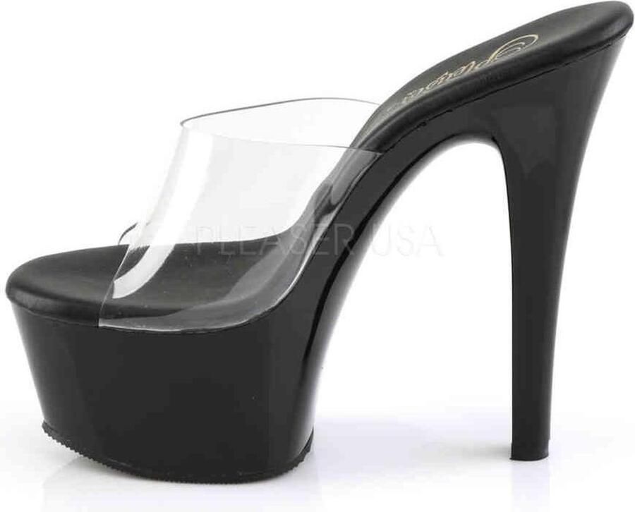 Pleaser ASPIRE-601 Muiltjes Paaldans schoenen 37 Shoes Zwart Transparant