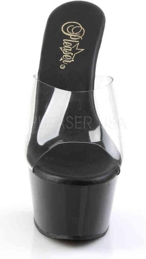 Pleaser Muiltjes 41 Shoes ASPIRE 601 Paaldans schoenen Zwart Transparant - Foto 3